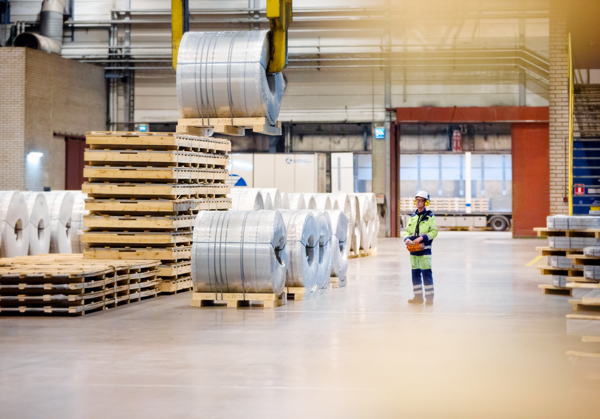 Dispatch and logistics department at cold rolling plant, Outokumpu Tornio. 