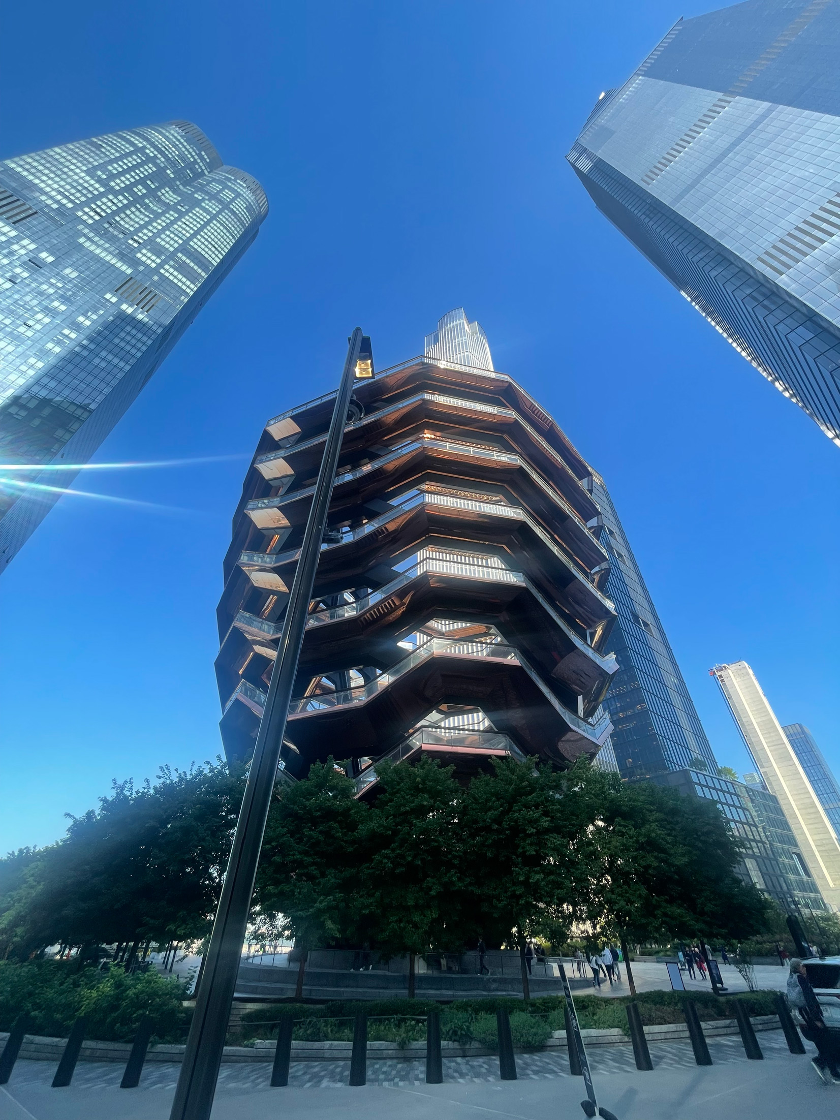 Vessel Hudson Yards spiral staircase structure in New York City.