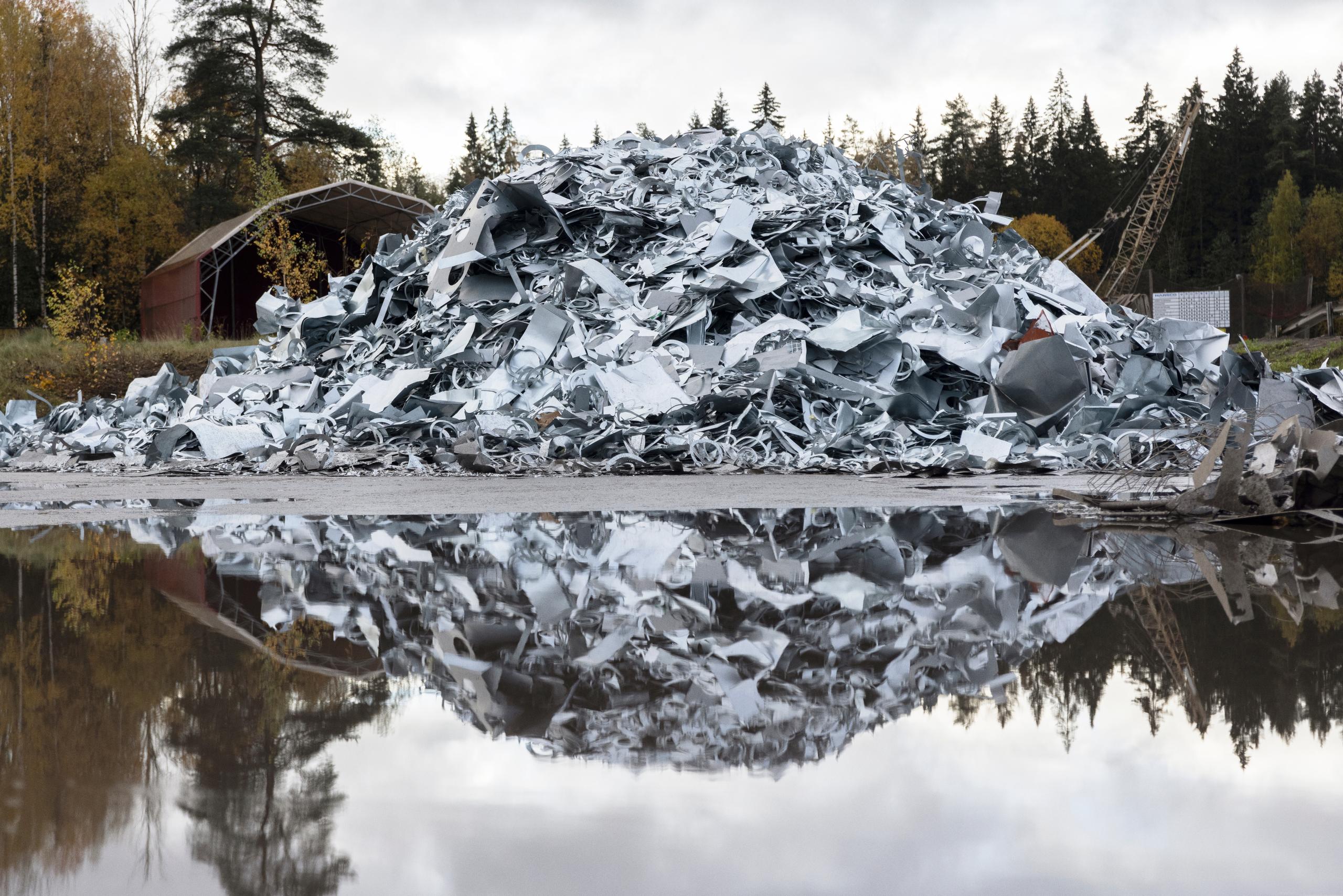 Recycled steel in the Avesta scrapyard
