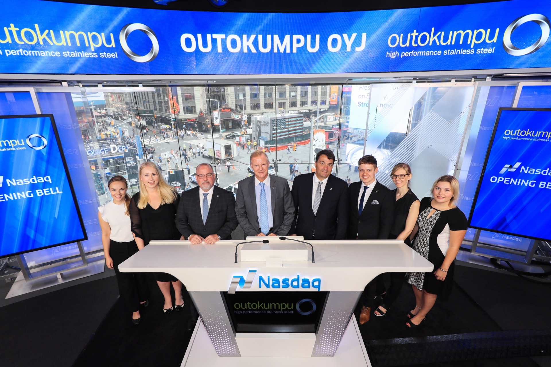 Outokumpu rings Nasdaq opening bell in New York today