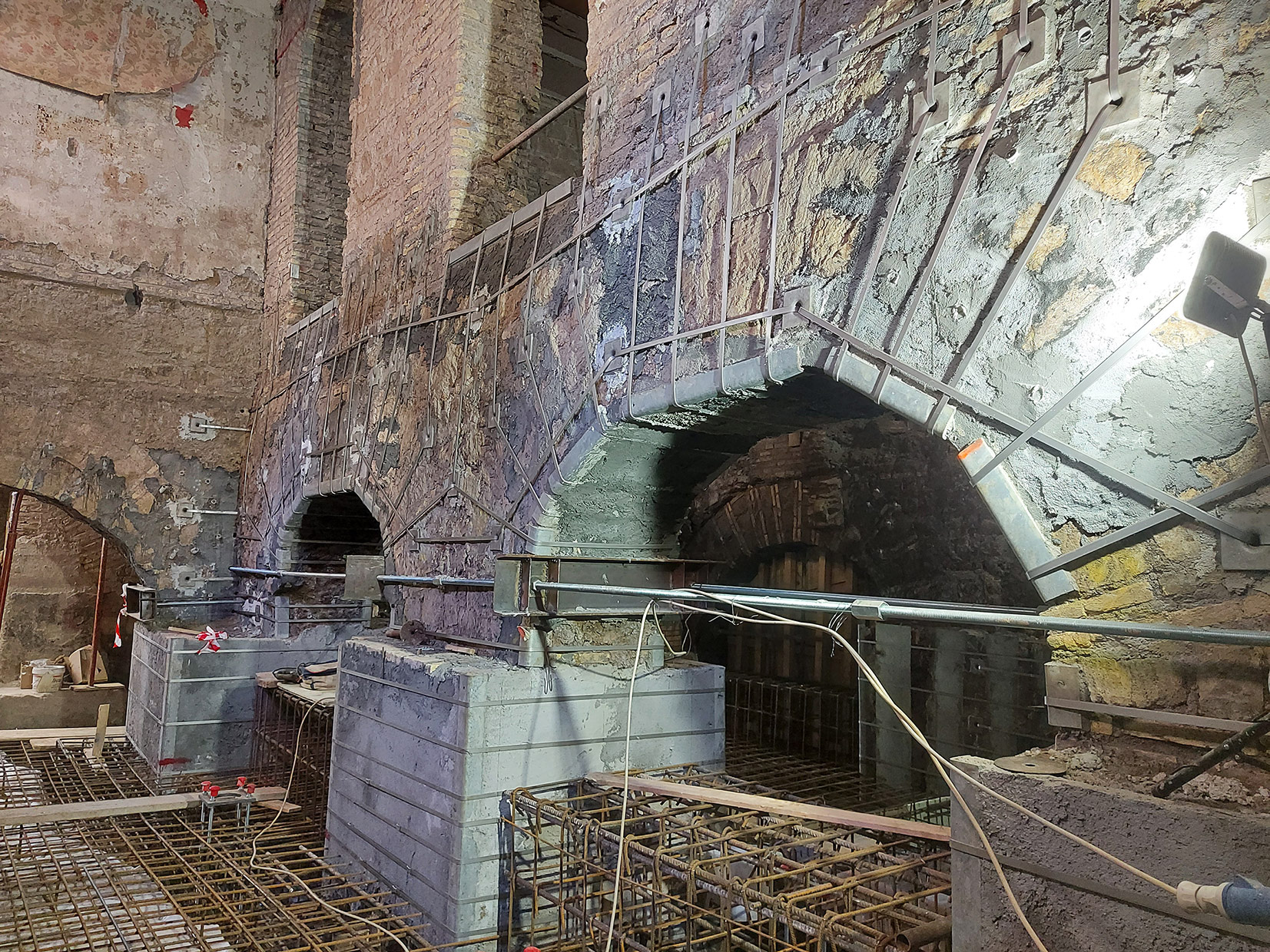 Historic building structure consolidated with the patented CAM® active system.